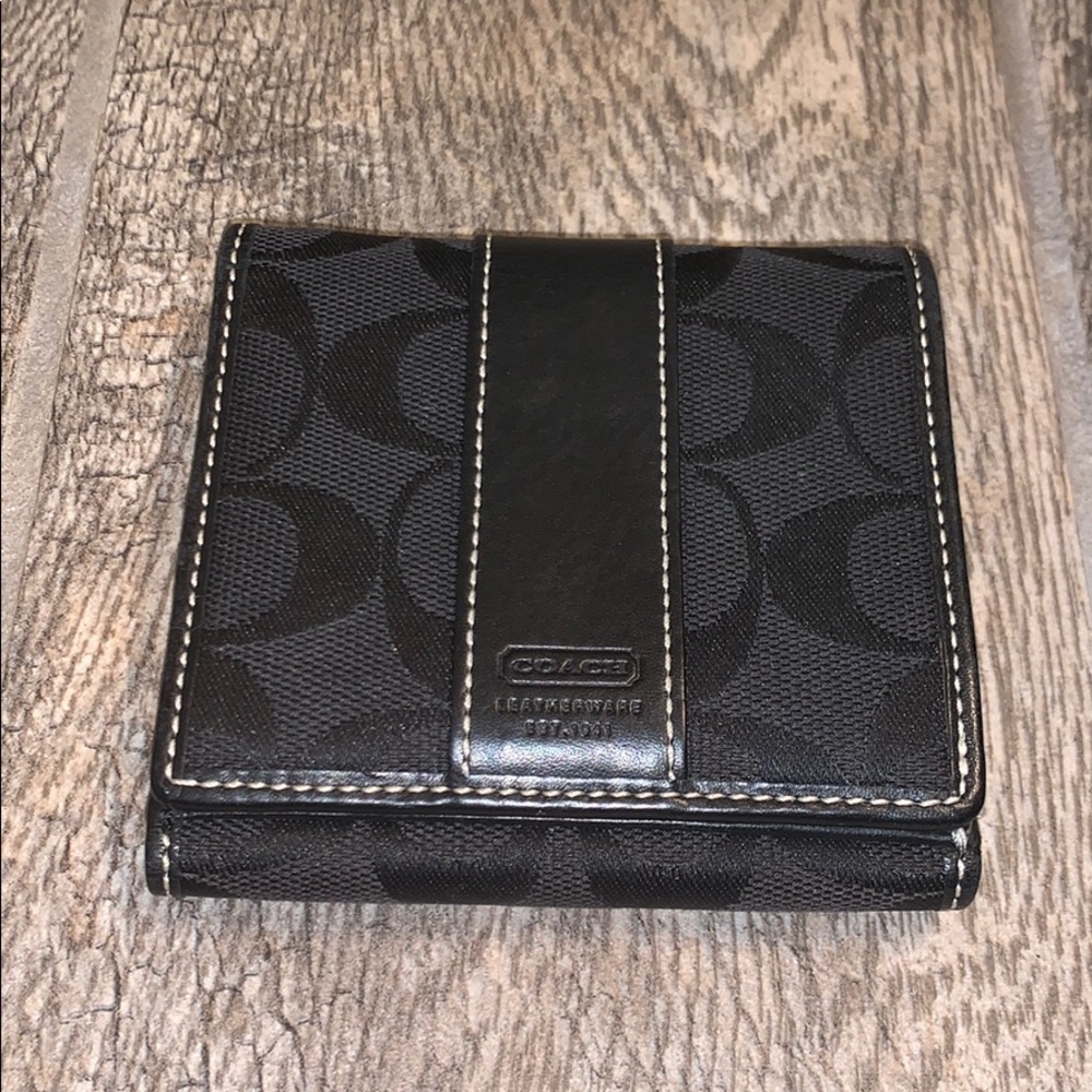 Coach monogram bi-fold wallet